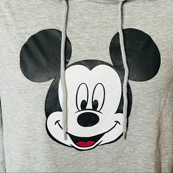 Disney Mickey Mouse Cropped Jersey Hoodie - Picture 6 of 12
